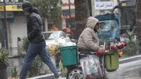 المشهد المعاصر | تساقط البَرَد في عدة مناطق بالعاصمة عمان