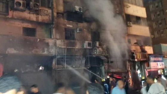 المشهد المعاصر | حريق ضخم يلتهم مطعماً شهيراً وثلاثة طوابق في مصر الجديدة.. ووفاة عامل داخل المبنى