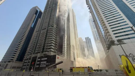 المشهد المعاصر | إخماد حريق ضخم في برج سكني مكوَّن من 67 طابقًا في دبي