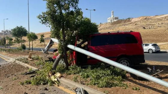 المشهد المعاصر | اصطدام مركبة بعمود إنارة وشجرة بعمان.. صور
