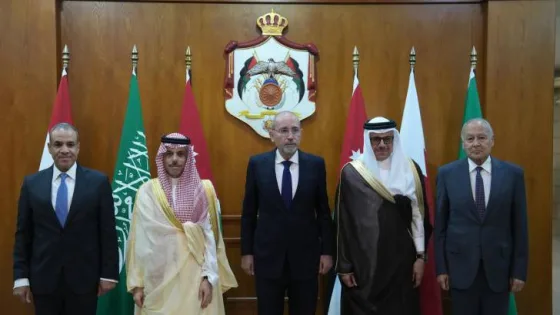 المشهد المعاصر | وفد اللجنة الوزارية العربية الإسلامية يجتمع مع الرئيس الفلسطيني محمود عباس في عمان