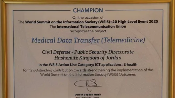 المشهد المعاصر | الدفاع المدني يحصل على جائزة القمة العالمية لمجتمع المعلومات (wsis prizes) عن مشروع التيلي ميدسن (telemedicne)