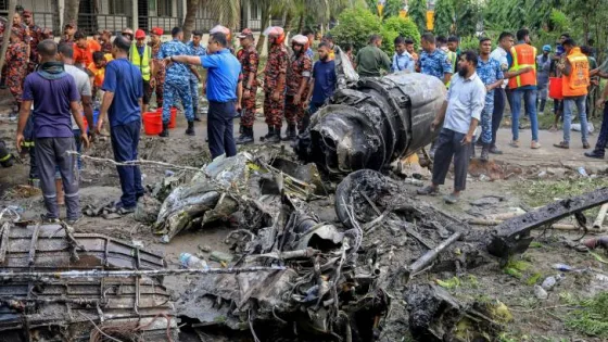 المشهد المعاصر | مصرع 27 شخصا بتحطم طائرة مقاتلة إثر اصطدامها بمدرسة في بنغلاديش