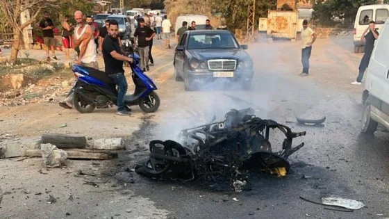المشهد المعاصر | مراسلة “رؤيا”: الاحتلال الإسرائيلي يستهدف دراجة نارية في بلدة عيترون بجنوب لبنان